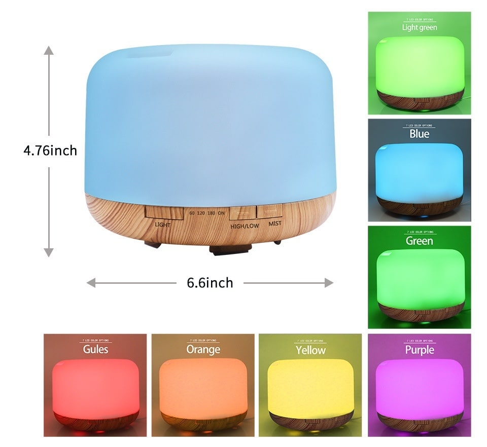 Aromatherapy Diffuser with Essential Oils That Changes Color with Remote Control