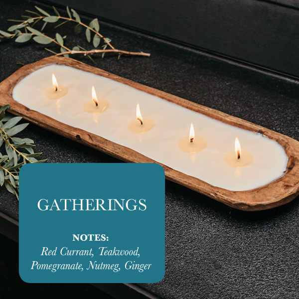 Soy Candle in Dough Bowl with 5 Wicks - Gatherings