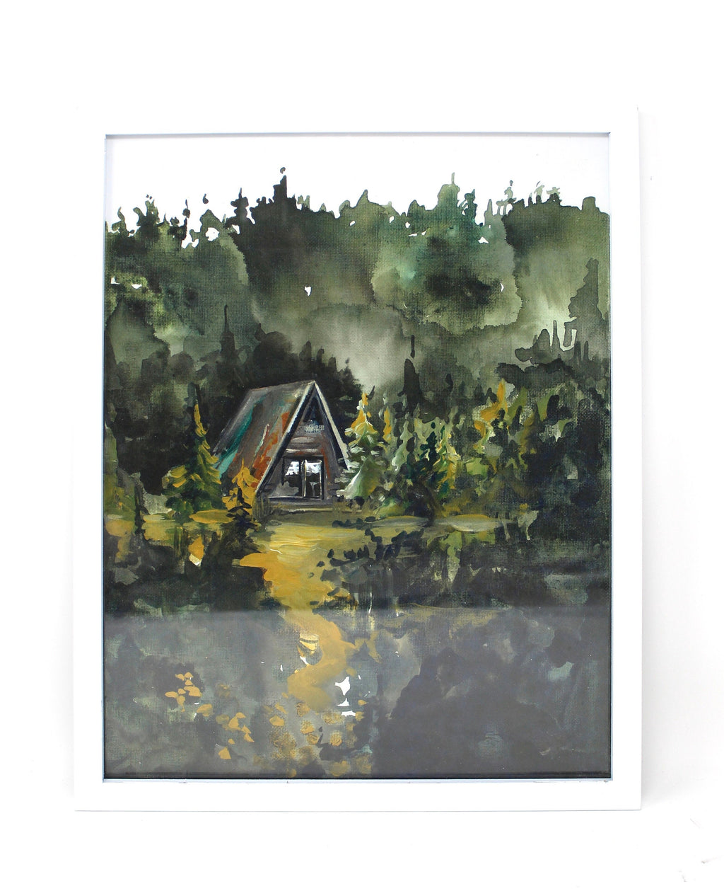 Cozy Cabin Print 11x14 Adventure Print Home Decor Cabin Watercolor Wall Art Inspirational